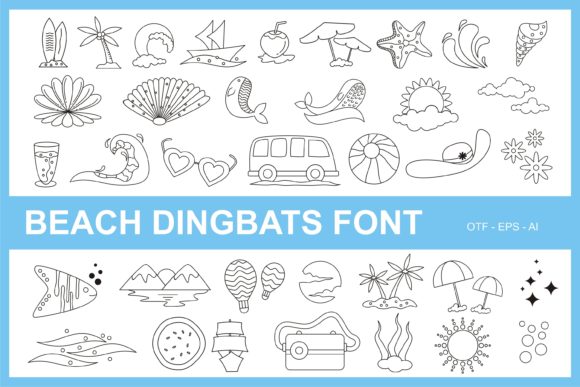 Beach Dingbats: A Cool Font for Creative Projects