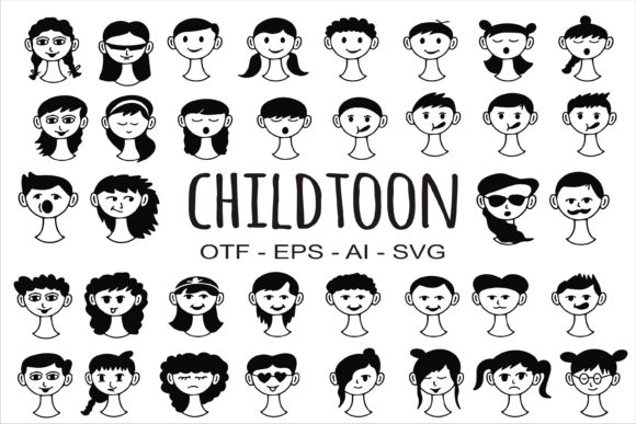 Childtoon Font: Creative Dingbats for Editorial Design