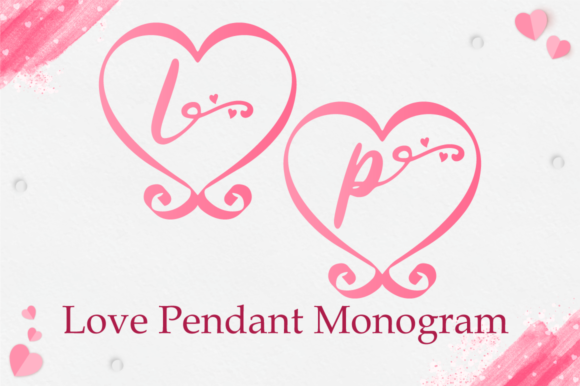 Love Pendant Monogram Font