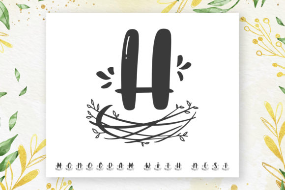 Nest Monogram Font: Creative Design