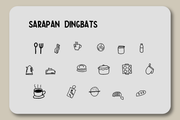 Sarapan: A Creative Dingbats Font