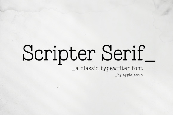 Scripter: A Serif Font That Shines